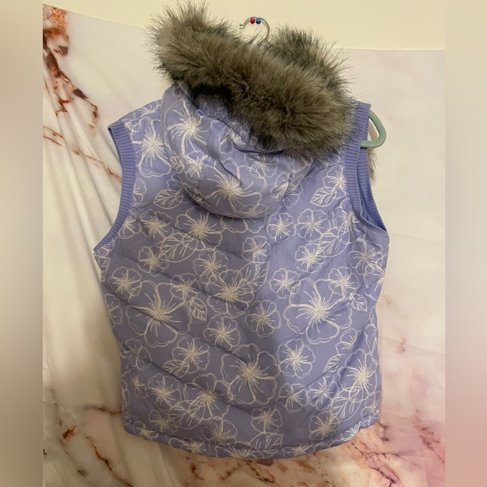 NWOT Vintage Jansport Hawaiian Floral Winter Vest - Picture 2 of 6